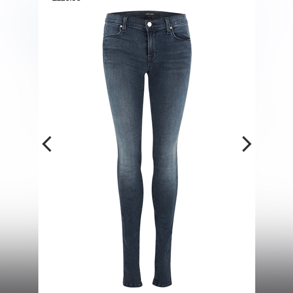 J BRAND MID RISE STACKED SUPER SKINNY PHOTO READY JEANS - CRUSH